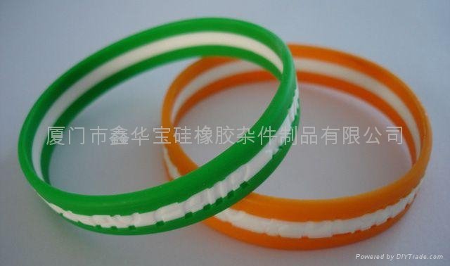 Three layer Silicone Wristband