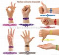 Hollow silicone bracelet