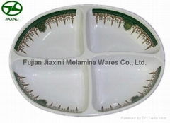 4 Section Melamine Plate