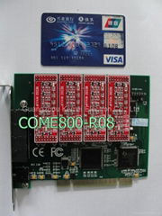 8 ports telephone call voice recording PCI card