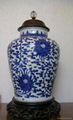 Chinese Blue and White Lotus Pattern Jar