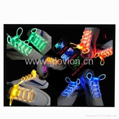 LED flashing light up shoe laces for party use