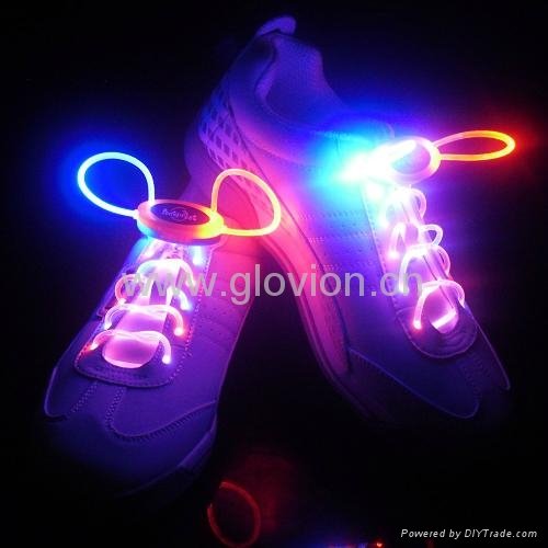 LED flashing light up shoe laces for party use 3