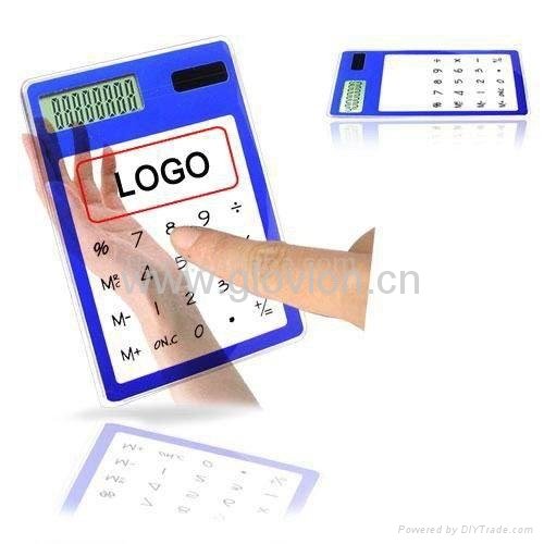 Solar powed Touch screen Transparent Calculator