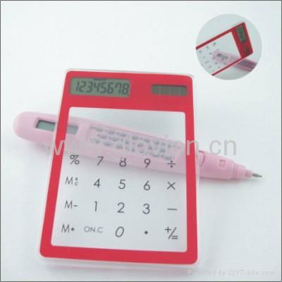 Solar powed Touch screen Transparent Calculator 2