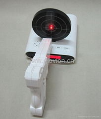 Gun shooting alarm clock