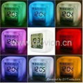 7 Glowing color changing alarm clock 2