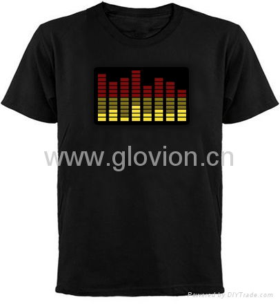  el flashing sound activated musical el shirt  4