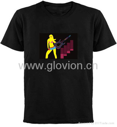  el flashing sound activated musical el shirt  5