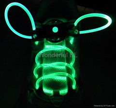 LED flashing safety fashion glow neon light up shoelaces