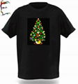 EL sound actived equalizer DJ music 3D flashing LED glow neon cool t shirt 1