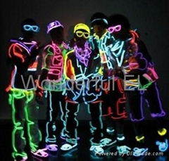 11 colors EL flashing glow neon fiber optic wire