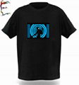 EL sound actived equalizer DJ music 3D flashing LED t-qualizer glow t shirt 1