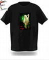 EL sound actived equalizer DJ music 3D flashing LED t-qualizer glow t shirt 4