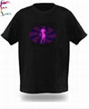 EL sound actived equalizer DJ music 3D flashing LED t-qualizer glow t shirt 5