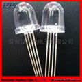 F8 legs were positive full-color LED lamp bead transparent 1