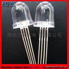 F8 legs were positive full-color LED lamp bead transparent