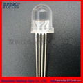 F8 legs were positive full-color LED lamp bead transparent 4