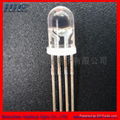 F8 legs were positive full-color LED lamp bead transparent 5