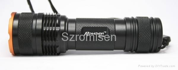 Romisen zooming flashlight RC-C8 160 lumens 3-mode CREE XR-E Q3 LED 2