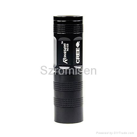 Romisen RC-C3 100 lumens XR-E CREE Q3 LED flashlight with clip 4