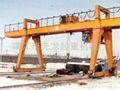 Twin beams lifting hook gate crane