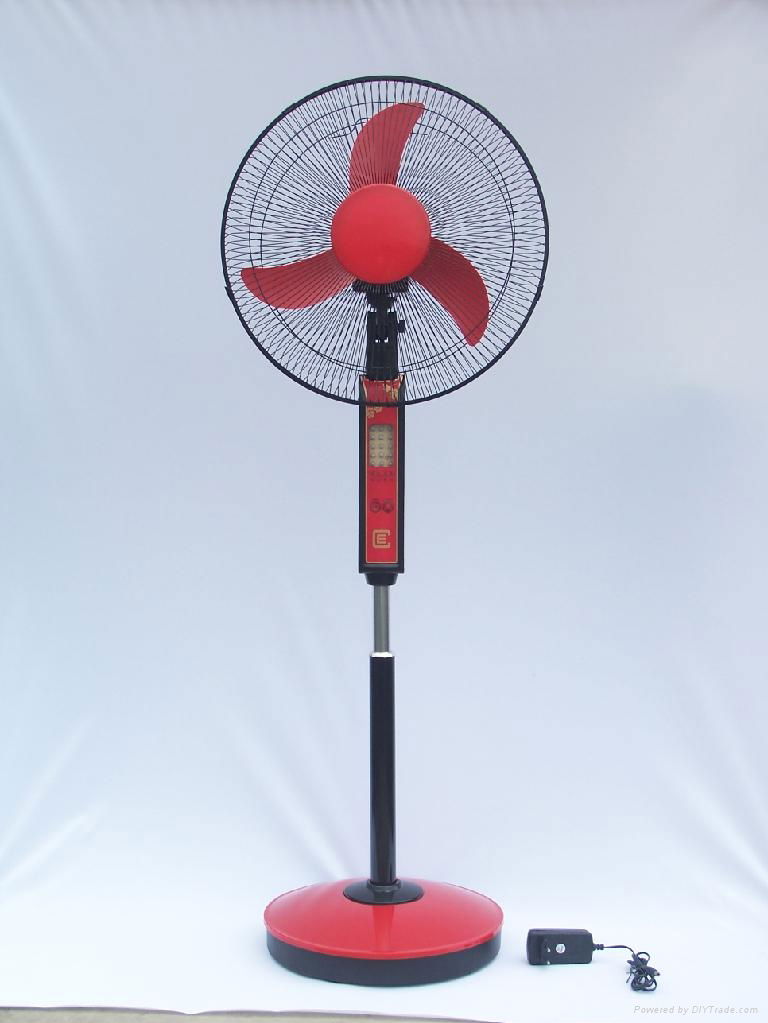 16"rechargeable stand fans with LED lamps