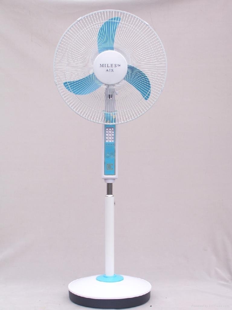 16"rechargeable stand fans with LED lamps 2