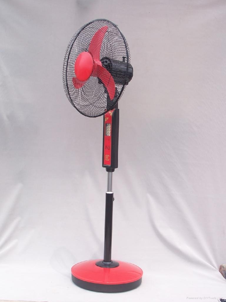 16"rechargeable stand fans with LED lamps 3