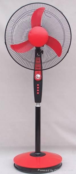 16"solar rechargeable emergencystand fan