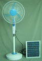 16"solar rechargeable emergency stand fan  3