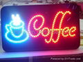 High brightness LED open sign for window use