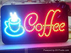 High brightness LED open sign for window use