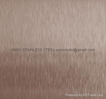 Color grinding stainless steel-Bronze Hairline Stainless Steel Sheets  2