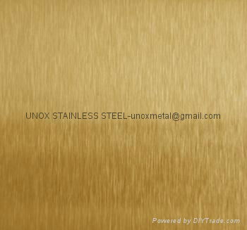 Color grinding stainless steel-Bronze Hairline Stainless Steel Sheets  4