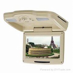 9" Car Flip-down DVD Player with IR,TV,DVD and FM