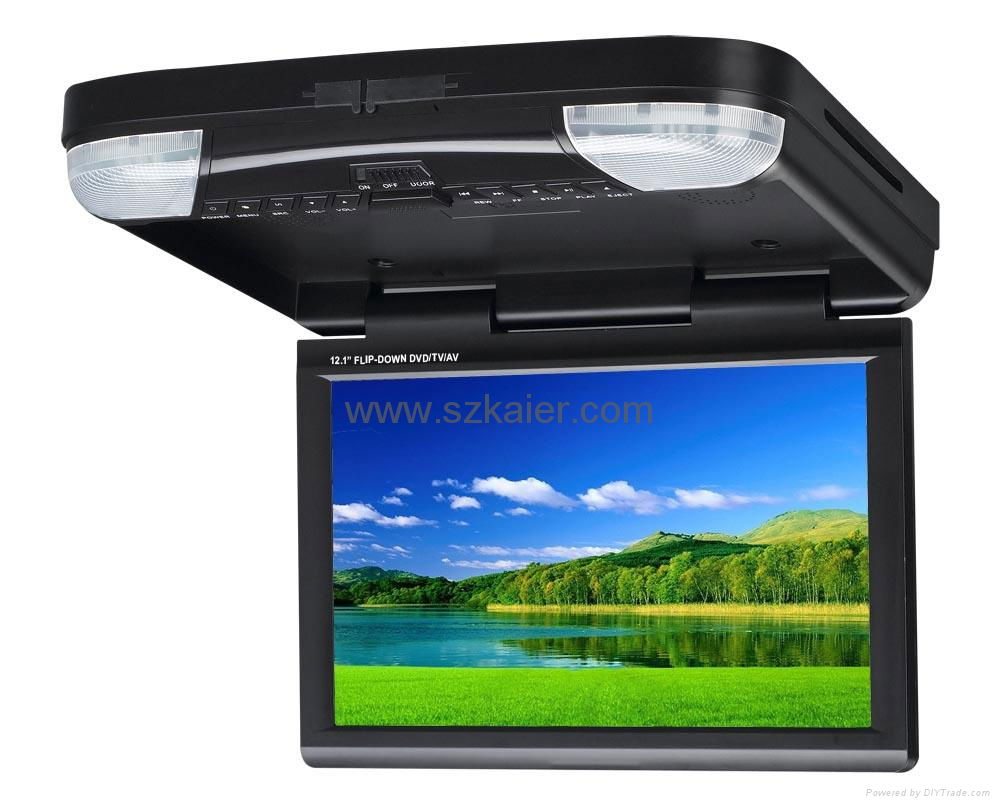 12.1" Car Flip-down DVD Player with USB/SD/IR/TV