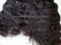 Brazilian hair weft, machine weft,dark color