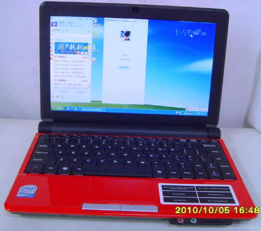 stylish and portable 10.2" TFT mini laptop/netbook 3