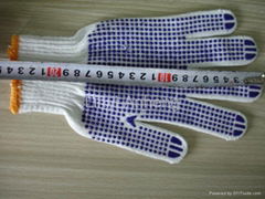 dotted cotton glove