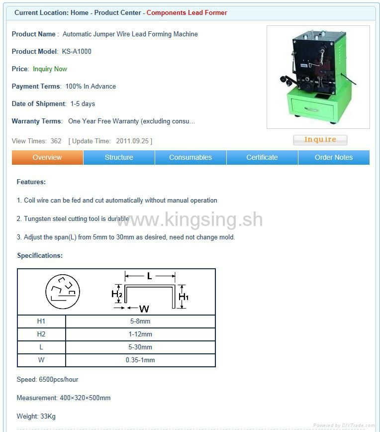 Automatic Jumper Wire Lead Forming Machine 2