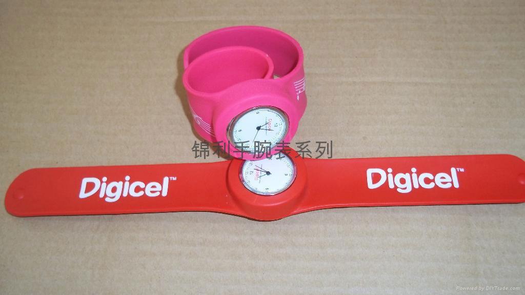 Automatic wrist watch/silicone buckle fashion watch. Clap 2