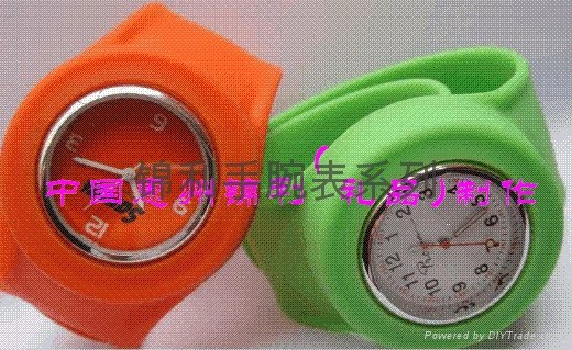 Automatic wrist watch/silicone buckle fashion watch. Clap 3