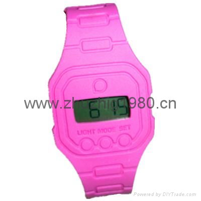 Silica gel ultra-thin fashion electronic watches 4