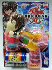 BAKUGAN WITH FLASHING & MUSIC BUBBLE GUN