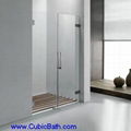 Pulling glass shower door