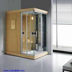 Wooden dry steam room unit