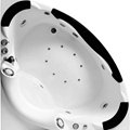 Whirlpool bathtub with speaker and glass front panel-FT-210 2