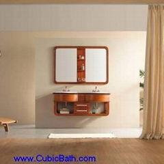 double basin hanging bathroom cabinet-9901