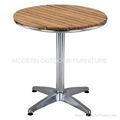 Patio Furniture - Aluminum Wooden Table